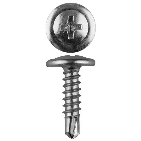 Surub 4,2x13mm cu cap plat si saiba, autoforant 2mm, zincat LIDER