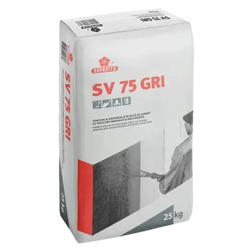 Tencuiala SV 75 Gri pe baza de ciment 25kg